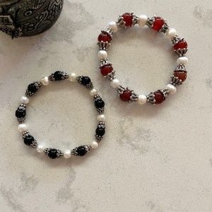 Freshwater Pearl & Silver Bracelets